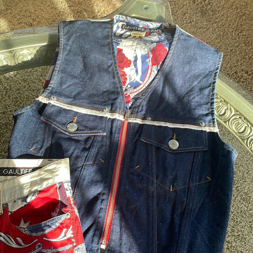 Gaultier Jeans vest and pants